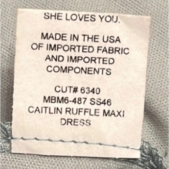 Show Me Your MuMu Caitlin Ruffle Maxi bridesmaid dress, size X-Small - Picture 5 of 5